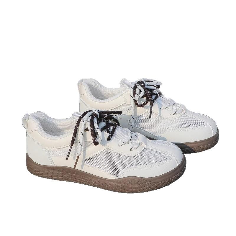 Summer women's shoes breathable mesh retro German training shoes 2025 new lightweight casual little white shoes versatile sports board shoes