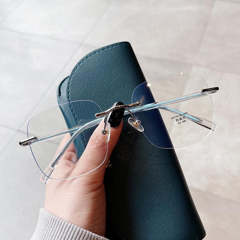 

OEC CPO Fashion Rimless Glasses Frames Men Women Clear Lens Optical Glasses Frames Female Eyeglasses Spectacle Frame Eyewear