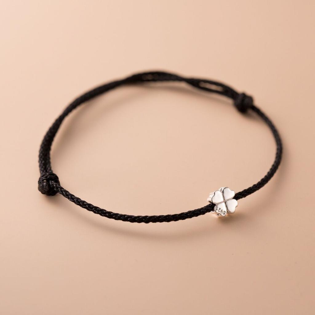Silve Love Heart Red Rope Pull Bracele For Women Girl Minimalism Adjustable Jewelry Birthday Gift