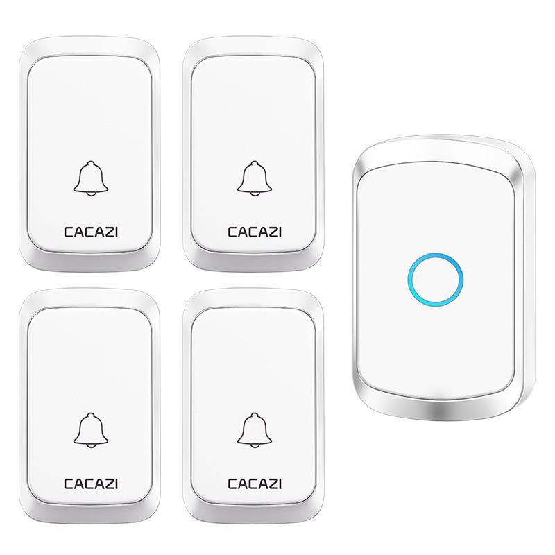 Four-in-One Wireless Remote Control Digital Music Doorbell for Household Use белый