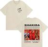 Verano Caliente Cantante Shakira Las Mujeres Ya No Lloran 2026 Primavera verano nuevo Puro Algodón Moda Manga corta Superior Unisex