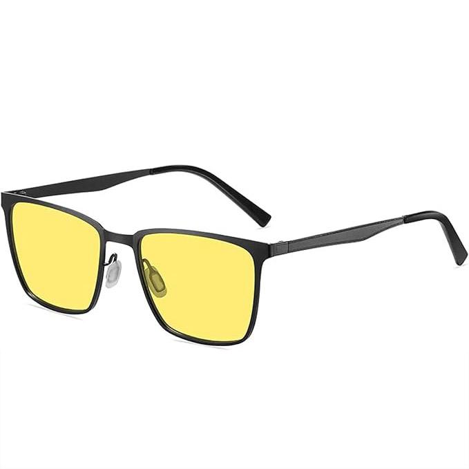 

Неполяризованные ретро-солнцезащитные очки с квадратной металлической оправой ночного видения для мужчин и женщин, ретро-очки с зеркальными линзами для вождения и рыбалки