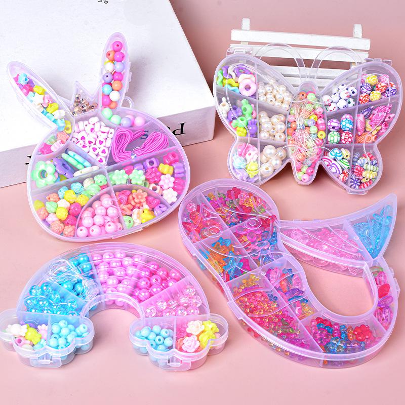 Jouets en perles faits à la main: Kit de Bijoux pour Filles DIY avec Bracelets et Colliers Puzzles Créatifs