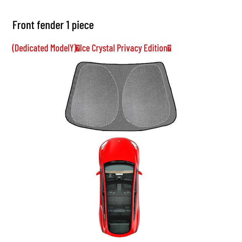 Tesla Model 3/Y Sunshade with Suction Cup - Ice Crystal Opaque Side Window Protection