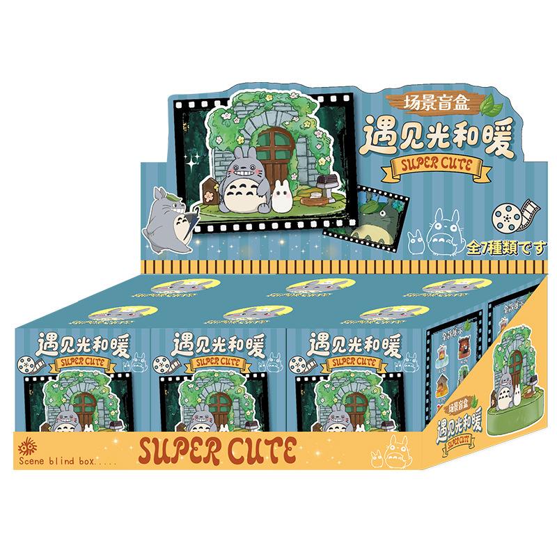New Hayao Miyazaki Anime Cartoon Themed Item Meet Light And Warm Desktop Ornaments With Light Birthday Gift Blind Box Toy