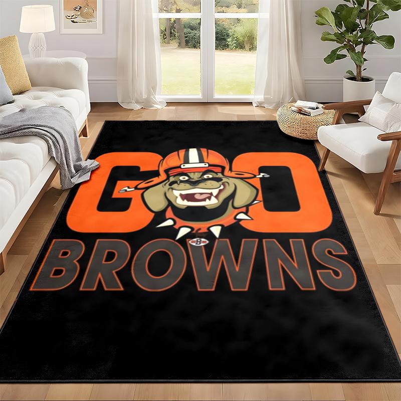 Cleveland Browns Carpet Door Mat for Living Room or Bedroom Protective Mat Under Chair Office Decoration Christmas Gift Birthday Present