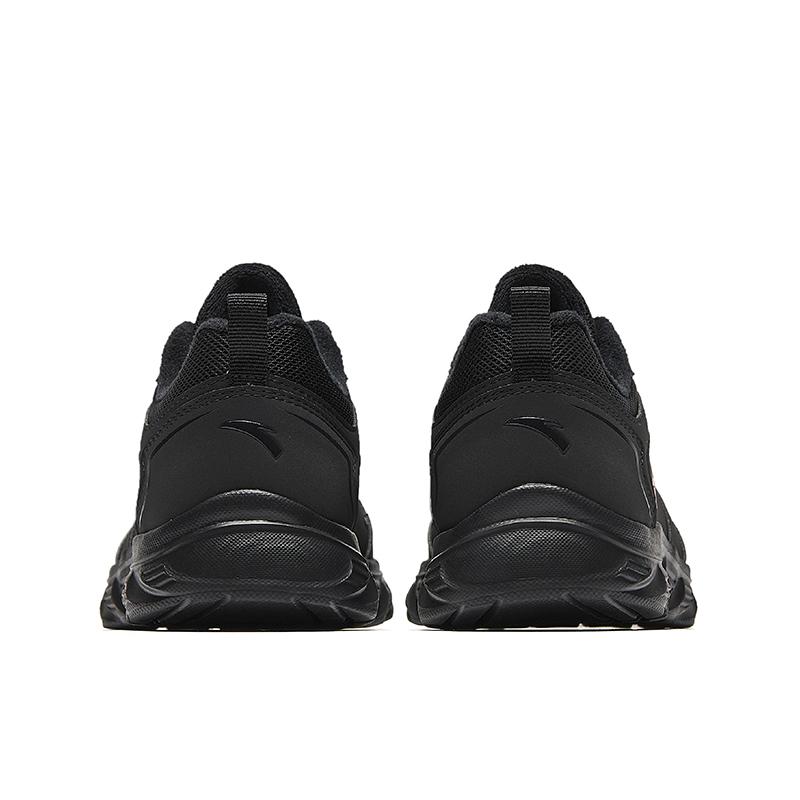 Anta Comfortable Simple Fleece Non-Slip Wear-Resistant Warm Low-Top Casual Running Shoes Women Sneaker Black 922445525-2