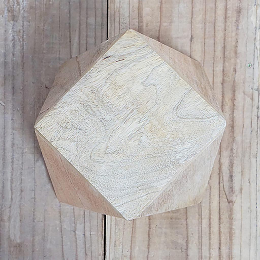 Posh Living Polygon Topf B19 x T19 x 41335 Deckel, Groß, Holz, H17cm,