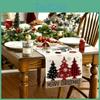Decoration Table Dining Runner Christmas Decorative Xmas Tree Tablecloth For Party Decor