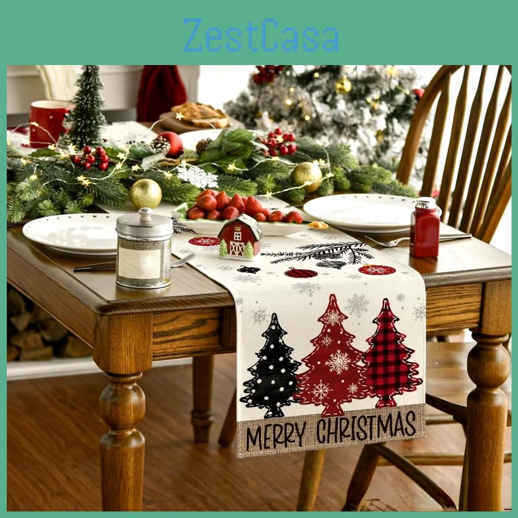 Decoration Table Dining Runner Christmas Decorative Xmas Tree Tablecloth For Party Decor