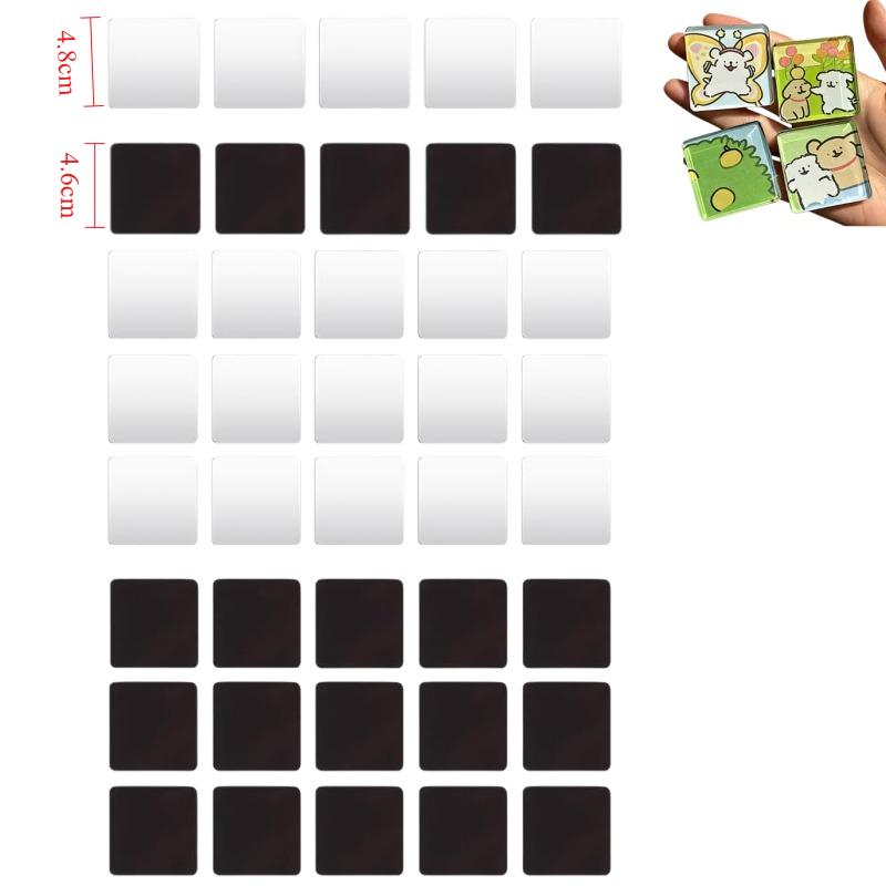 Diy Fridge Magnets Kit Acrylic Blank Refrigerator Magnets With Adhesive Backing Ferrite Magnets For Craft Home Office Decor