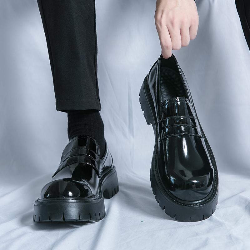 British Style Dress Shoes New Casual Leather Men Business Thick Bottom Formal Shoes Classic Original Walking Flats Designer Shoe