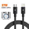 100W 27W Magnetic Type C USB to For iOS Cable Coiled Fast Charging for iPhone 15 14 16 Pro max Samsung S25 Google Magnet Storage