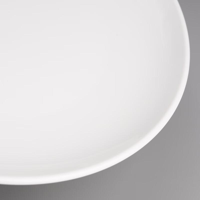 Gourou Biały Ceramiczny Okrągły Talerz Obiadowy 16-calowy