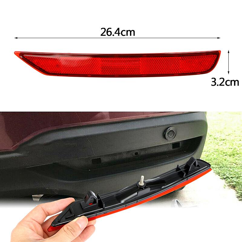 Passend für Subaru Forester 2008–2017. Ein Paar hochwertige Auto-Heckstoßstangen-Bremslichter, schwarze und rote Linse, LED-Rücklicht