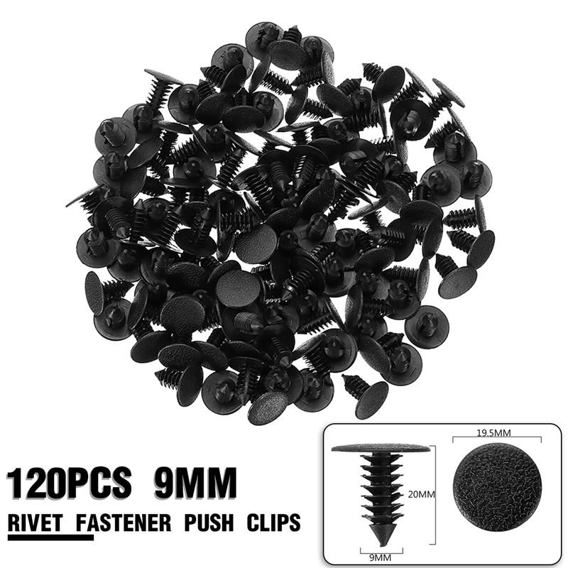 Partuto 9mm Hole Dia Rivets Fastener Push Pin Plastic Clips for Car 50PCS