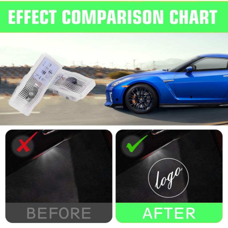 Luce di cortesia con logo LED per portiera auto per Citroen C3 C4 C5 X7 II Aircross 2011 2012 2013 2014 2015 2016 2017 C2 C6 C8 DS3 Articoli per auto