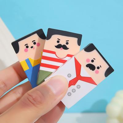 1Pc Kreative Haarausfall Alter Mann Radiergummi Bleistift Radiergummi Student Schreibwaren Schule