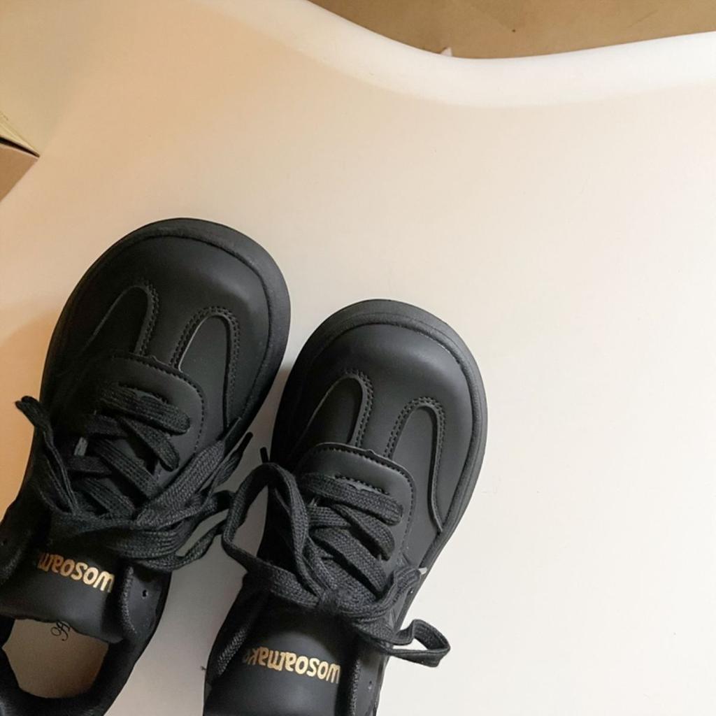 Black Board Shoes Women's Autumn New Platform Casual Shoes Sports White Shoes All-Matching Sports Bread Shoes