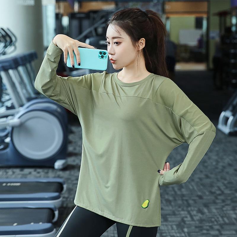 Plus Size Women's Quick Dry Long Sleeve Yoga Top - Autumn/Winter Loose Fit Fitness Shirt, Suitable for Running (200 Jin).