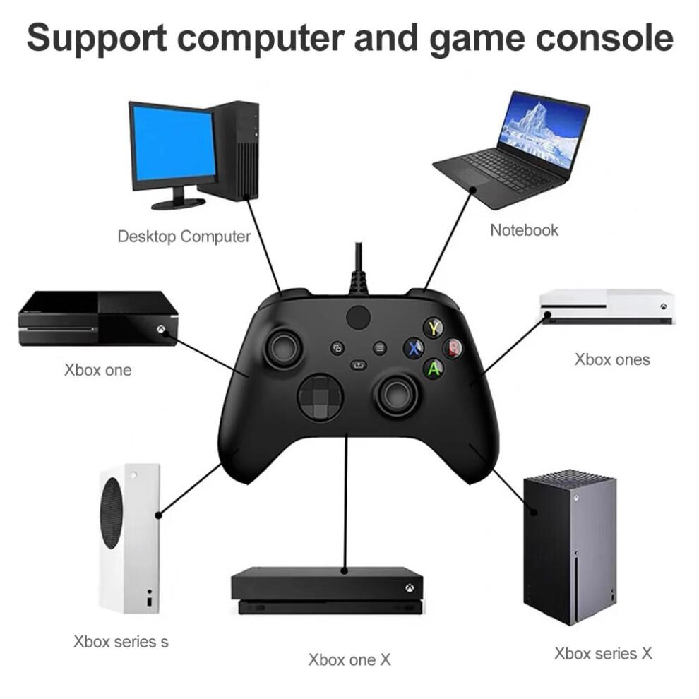 (mavi) Xbox Series X S Xbox One Joystick Oyun Kolu Kablolu Joypad için Kontrolcü