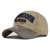 Cap Stylish Baseball Vintage Washed Embroidered Wide Brim Cotton Hat Material