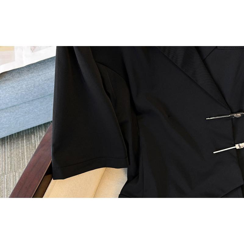 Plus Size Damen Plissee Kleid Premium Feeling Kleid Sommer