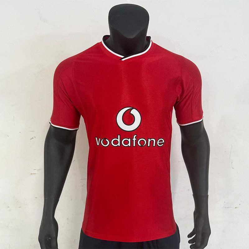 Retro 00-02 Manchester United Home Football Jersey Medium красный