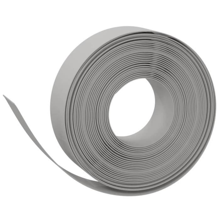 VidaXL Bordures de jardin 2 pcs gris 10 m 15 cm polyéthylène 3155440