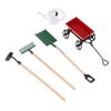 1/12 Dollhouse Miniature Simulation Hoe Farm Axe Spade Shovel Hoe Rake Watering Pot Hammer Farm Gardening Tools Accessories Set
