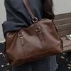 Retro Large-capacity Shoulder Bag Women's 2025 New Casual Fashion Boston Bag Briefcase Portable Commuter Bag