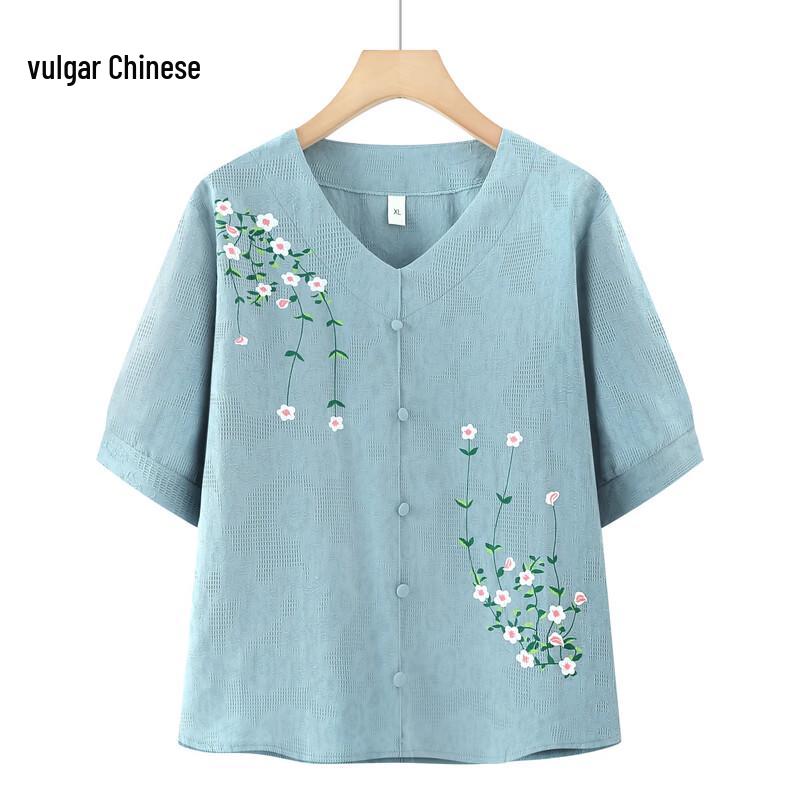 Elderly Women s Summer Cotton Linen Casual Outfit 3XL