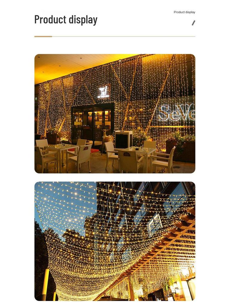 LED Outdoor Christmas Tree Decoration String Lights - Colorful Starry Sky Wedding Luminous Lights Strip