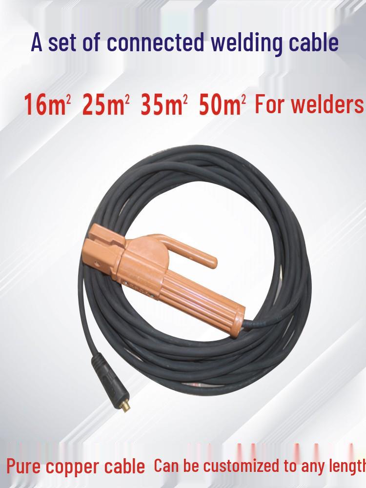 Copper Welding Cable Set 16/25/35/50 SQ with Ground Clamp
