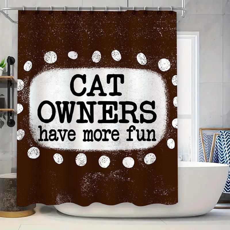

Unique Bathroom Shower Curtain For Cat Lovers Fun Functional Home Decor Item W60H190(CM)-1 Pcs