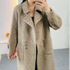 New loose double-sided cashmere coat elegant and lazy woolen coat long cashmere coat