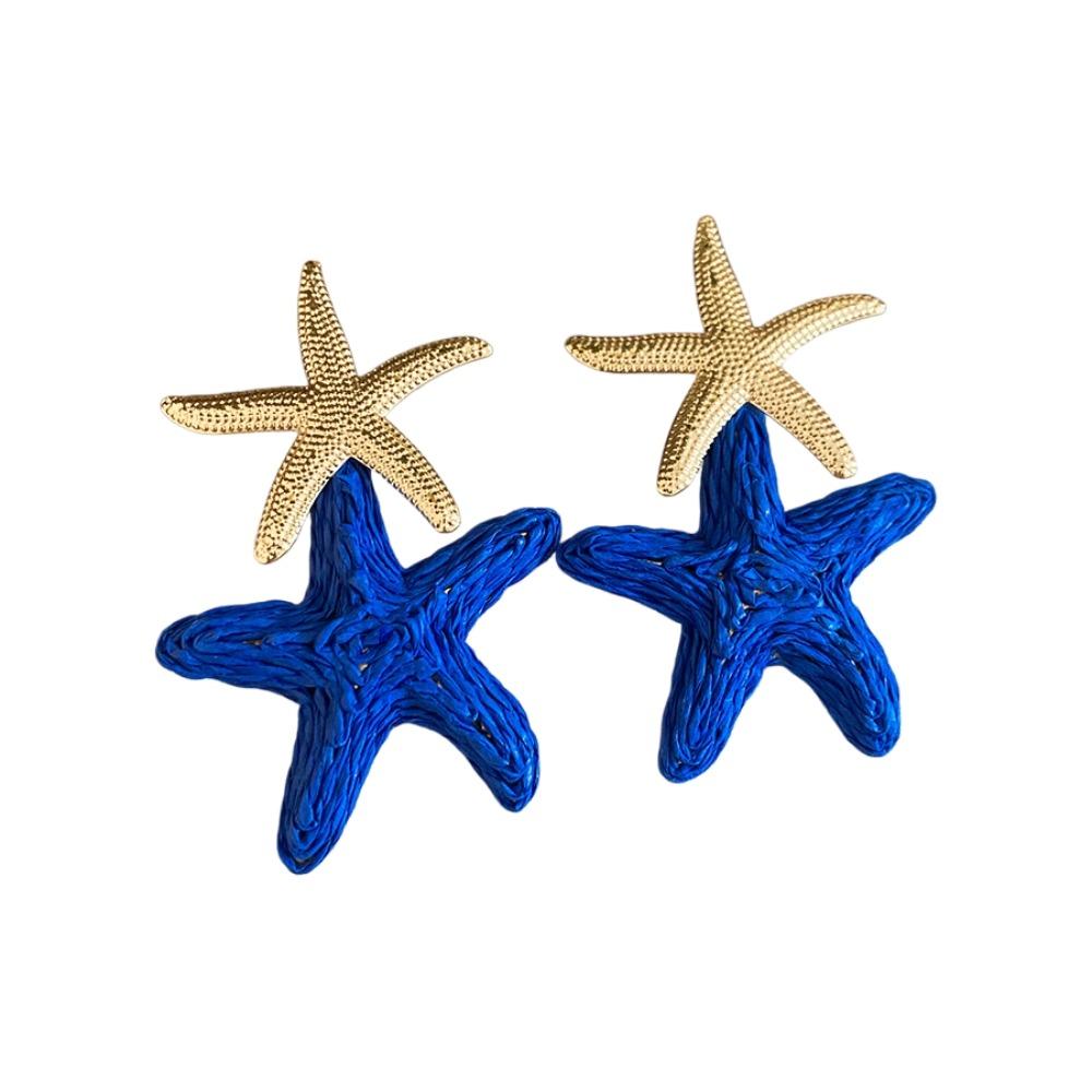 Elegant Starfish Earrings Personality Star Dangle Earrings Unique Starfish Ear Pendant  Vacation