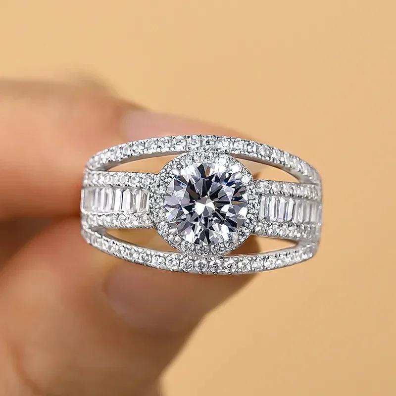 Huitan Fashion Wedding Rings Female Luxury Shiny Zirconia Finger Accessories Gorgeous Proposal Jewelry for Engagement Party