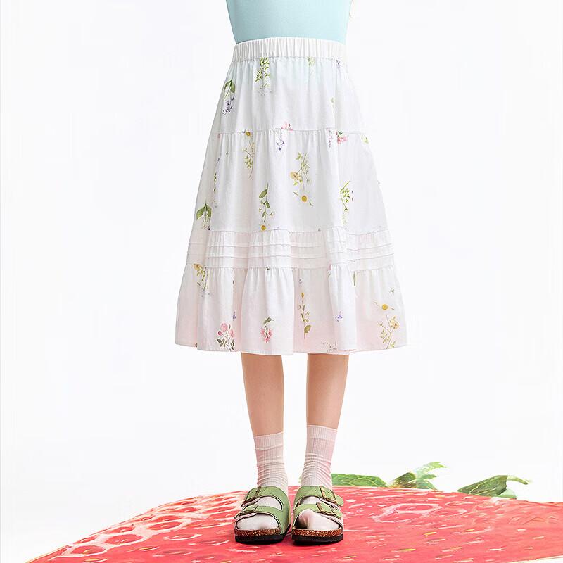 Annil Girls' Floral Puffy Short Skirt