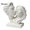 Couple Kissing Statue 3D Printed Hugging Statue, Modern Minimalist Art Sculpture Artistic Bust for Home Desk Shelf, Romantic Decor Ornament,