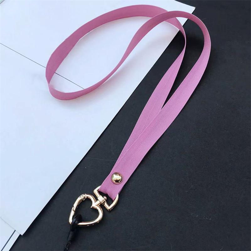 Webbing Diy Lanyard Love Mobile Phone With Keychain Lanyard Hanging Neck Color Webbing Key Rope Webbing