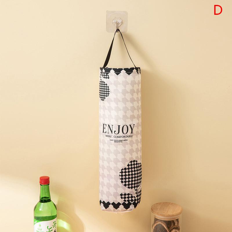 Wall-Mounted Garbage Bag Holder Kitchen Plastic Bag Organizer Bag Collector Shopping Storage Hanging Bag Dispenser