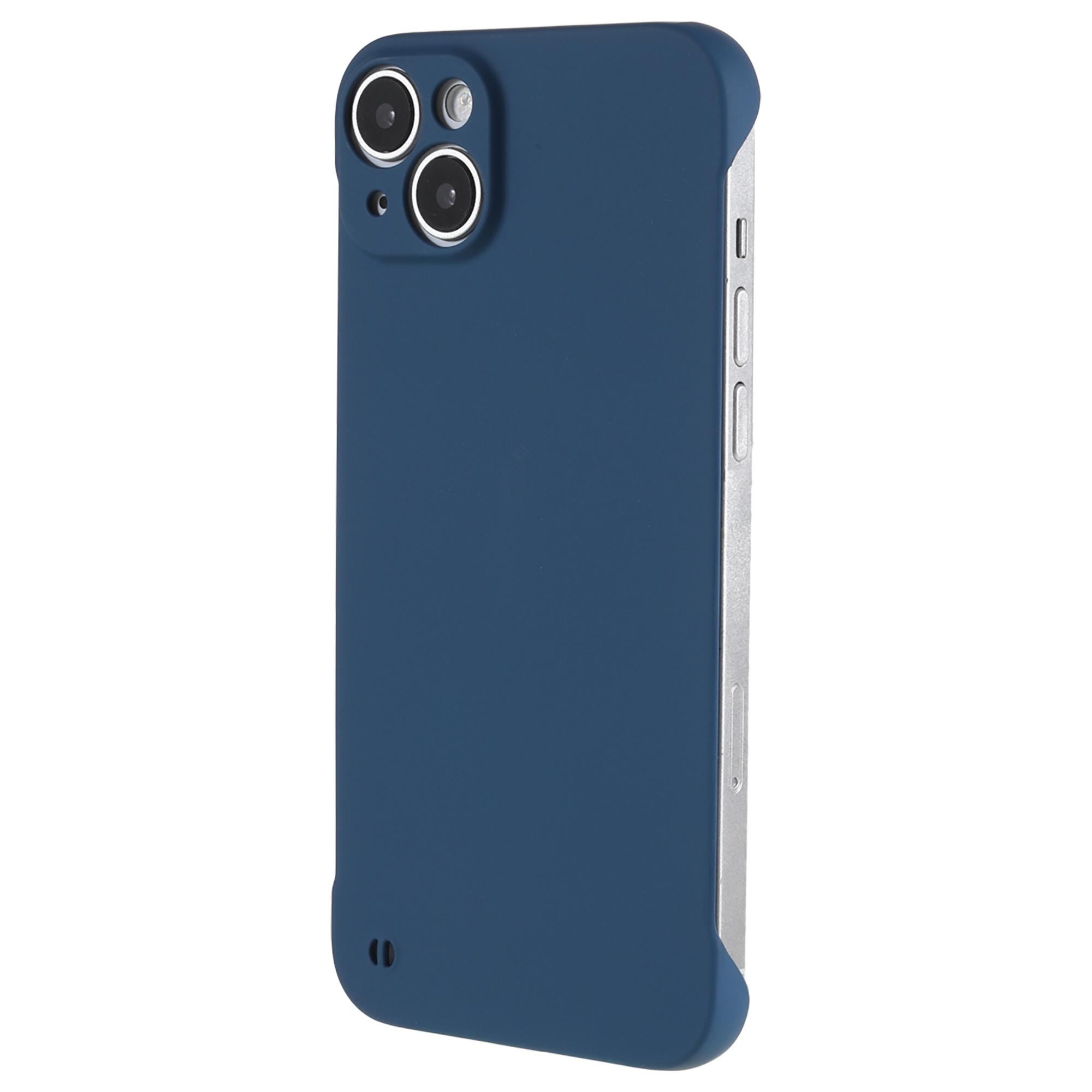 

Для iPhone 13 6,1 дюйма Чехол для телефона без рамки с угловыми подушками Твердая ПК Задняя крышка с покрытием Soft-Touch Sapphire