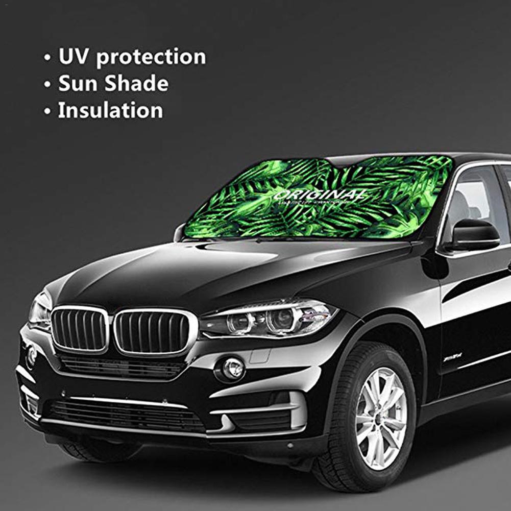 Universal Fit Car Sunshade Front Gear UV Sun Heat Reflector Five-layer Thick Aluminum Foil Summer Cartoon Glass Cover