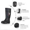 Jun Deng Men's High-Top Waterproof Anti-Smash Puncture-Resistant Work Boots - Durable, Thick-Soled Rain Boots for Construction Sites.