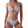 1011 new European and American floral bikini split swimsuit women's three-point bikini beach hot spring swimsuit