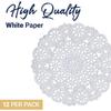 Royal Consumer Medallion Lace Round Paper Doilies, 10-Inch, Pack of 12 (B23005), White