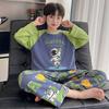 Boys Cotton Pajama Set Long Sleeve Cartoon Print Sleepwear Kids Ages 8 Fall Home Wear