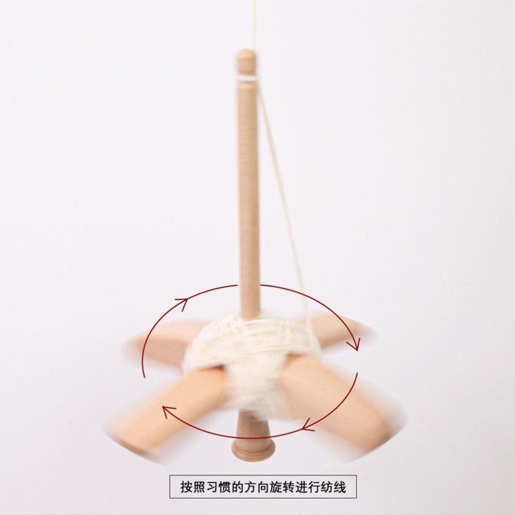 Håndlaget tyrkisk håndtein tre korsarmtein for håndspinning ullgarn nybegynnervennlig veve- og hekleverktøy