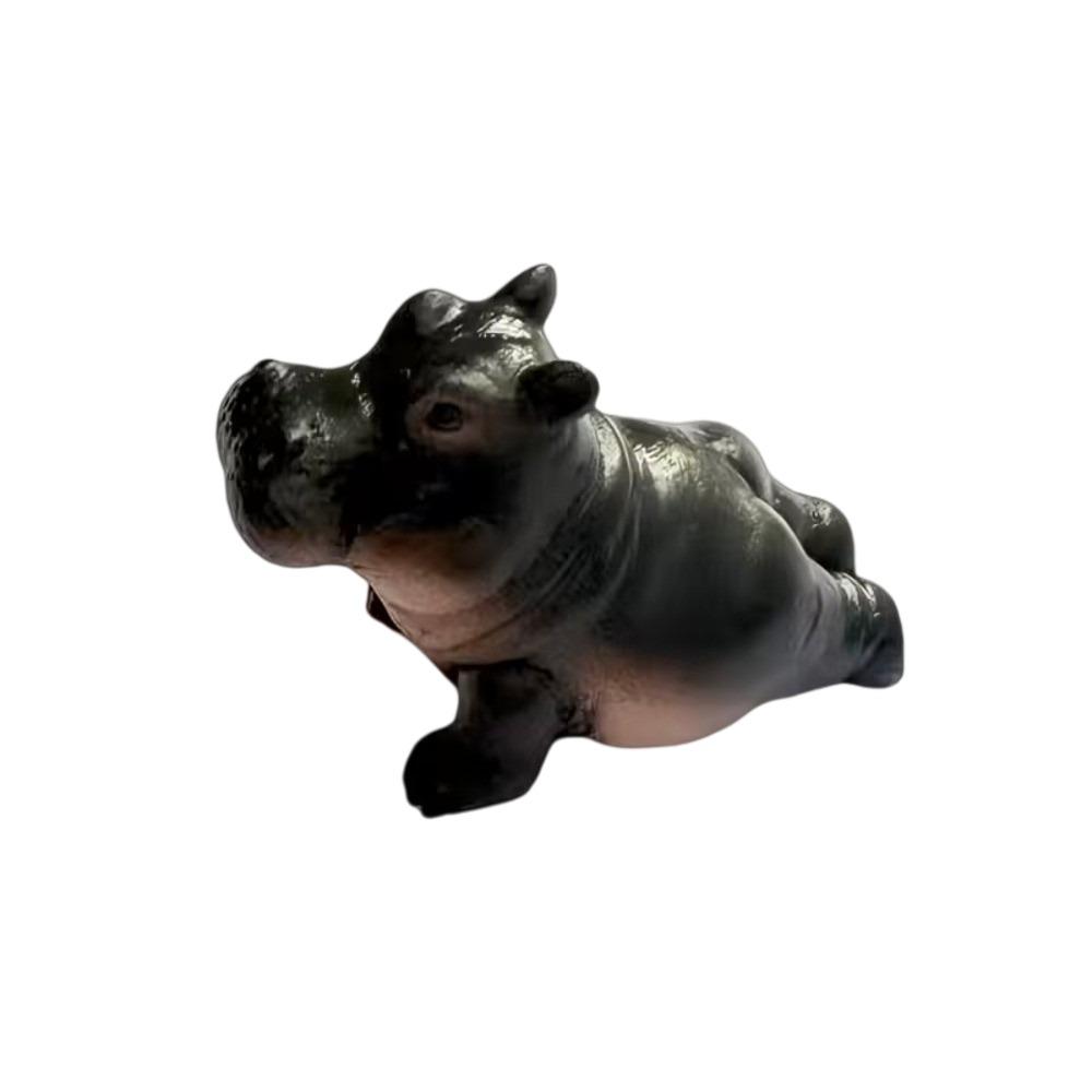 Yoga Pose Figurine Pose Yoga Hippo Statue Resin Hippo Collectible Figurines  Yoga Studio Gym Gift StyleE